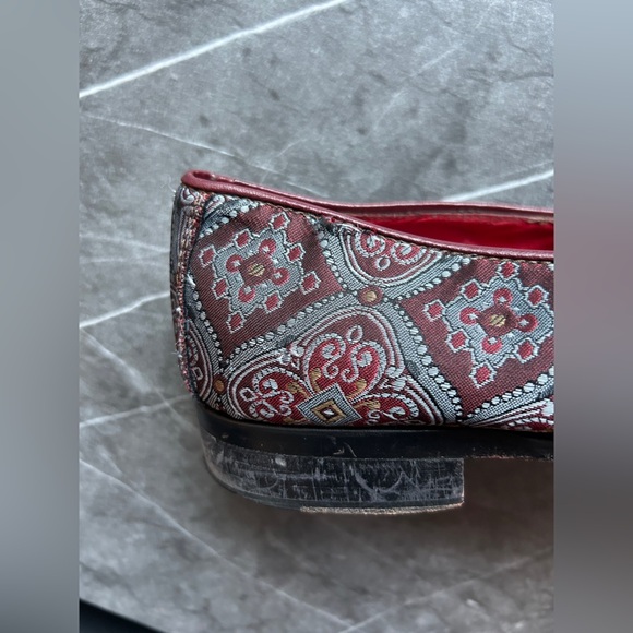 Andrea Nobile Milano Men Loafer Sz40‎ Tapestry Slip-On Made in Italy Leather main image 4
